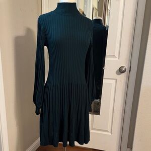 MAX Studios Chic Evergreen Long Sleeve Knit Dress